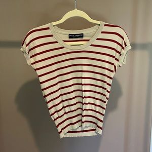 100% silk dolce & gabbana striped top
